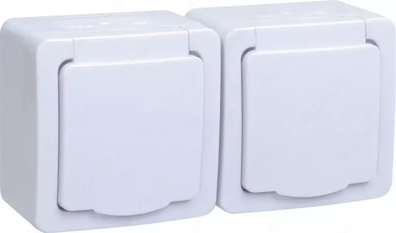 Rsb22-3-Gpbb rozetkasi 2m s/k o/y IP54 (qopqoq rangi: oq) Hermes PLUS