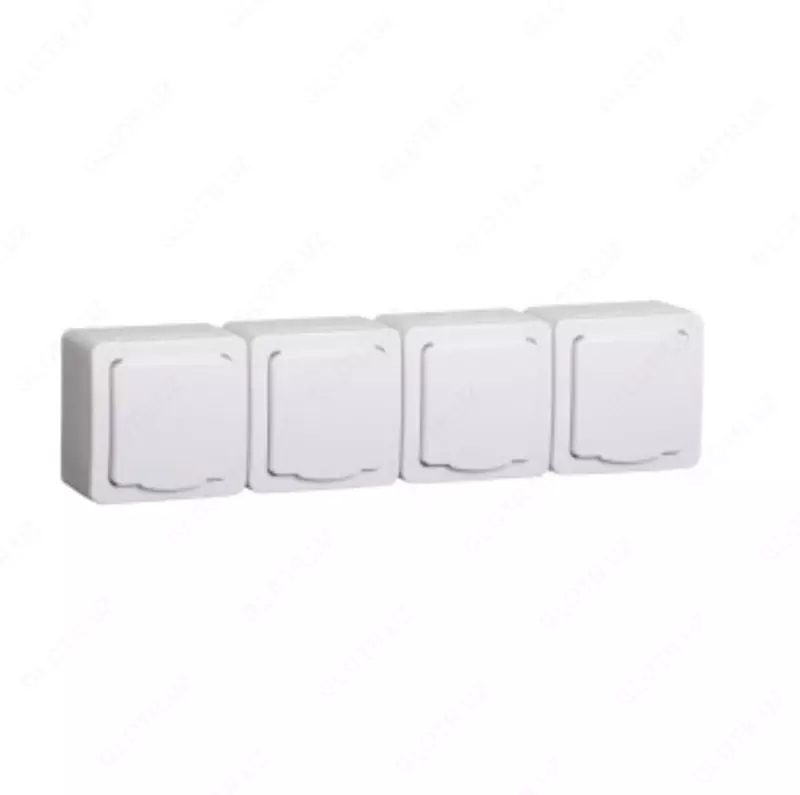 РСб24-3-ГПБб розетка 4м с з/к о/у IP54 (белый) ГЕРМЕС PLUS