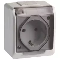 РСб20-3-ГПБд розетка 1м с з/к о/у IP54 (цвет крышки: дымчатый) ГЕРМЕС PLUS - 33 000 сум