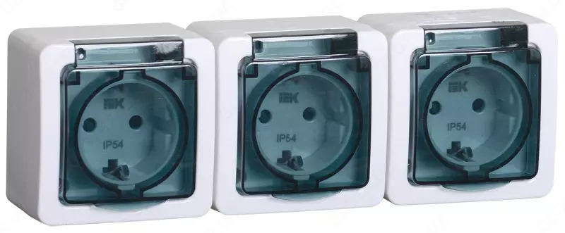 РСб23-3-ГПБд розетка 3м с з/к о/у IP54 (дымчатый) ГЕРМЕС PLUS