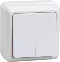 ВС20-2-0-ОБ Выключатель 2кл 10А откр.уст. ОКТАВА (белый)
