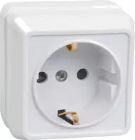 РС20-3-ОБ Розетка 1местн. c з/к 16А откр.уст. ОКТАВА (белый) - 9 350 сум
