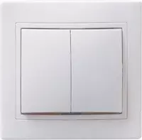 ВС10-2-0-КБ Выключатель 2кл 10А КВАРТА (белый)