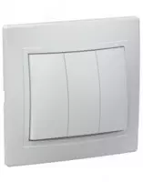 ВС10-3-0-КБ Выключатель 3кл 10А КВАРТА (белый)