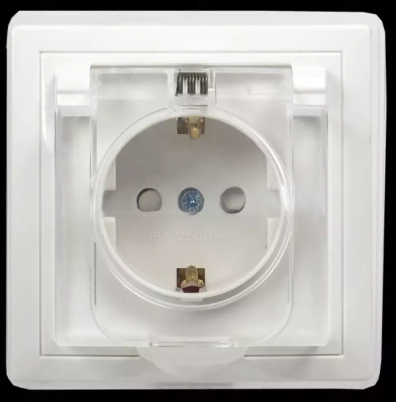 РС10-3-КБ Розетка 1местн. c з/к без защ.штор. 16А КВАРТА (белый)