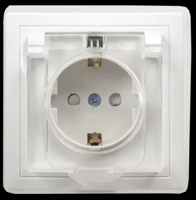 РС10-3-КБ Розетка 1местн. c з/к без защ.штор. 16А КВАРТА (белый)