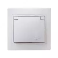 РСш10-3-КБ Розетка 1местн. c з/к с защ.штор. 16А КВАРТА (белый)