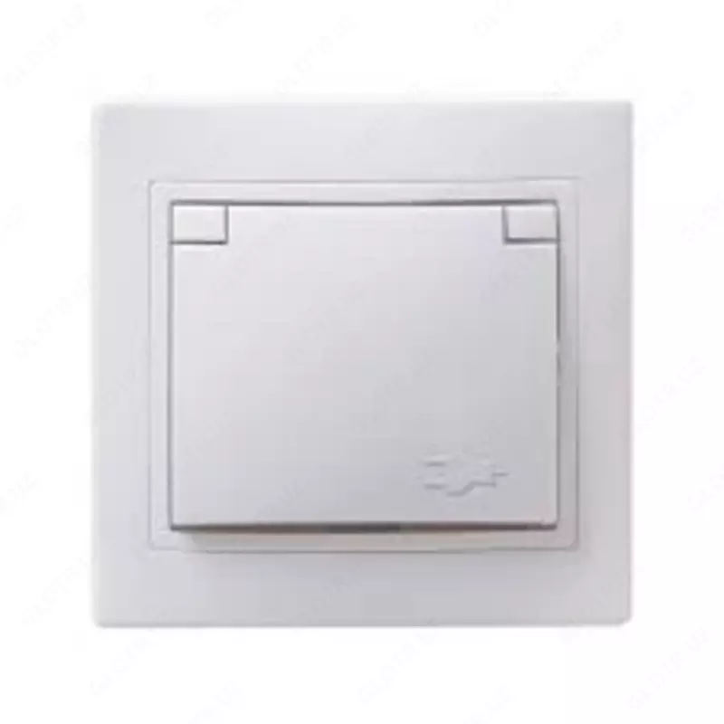 РСш10-3-КБ Розетка 1местн. c з/к с защ.штор. 16А КВАРТА (белый)