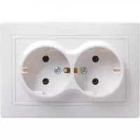 RS10-2-KB Yagona rozetka himoya pardalarsiz s / c holda. 10A qt (oq)