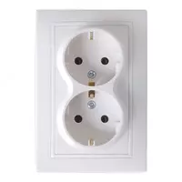 RS10-2-KB Yagona rozetka himoya pardalarsiz s / c holda. 10A qt (oq)