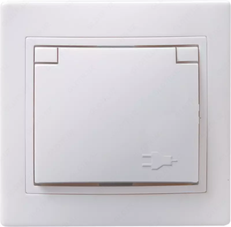 РСб10-3-КБ Розетка 1местн. c з/к с крышкой 16А КВАРТА (белый)