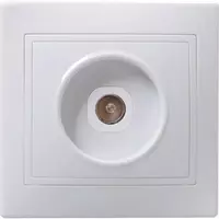 RTV10 kb rozetka 1 o'rinli. televizor. Kvarta (oq)