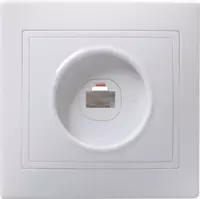 RT10-kb rozetkasi 1 o'rinli. telefon kvartali (oq)