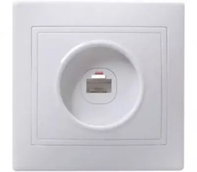 RS10-2-KB Yagona rozetka himoya pardalarsiz s / c holda. 10A qt (oq)