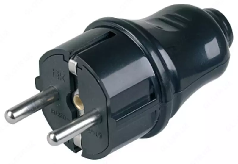 ВПп10-01-Ст Вилка разборная прямая с з/к 16А черный