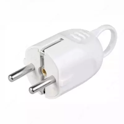 ВПу12-01-Ст Вилка разборная угловая с з/к с кольцом 16А белая