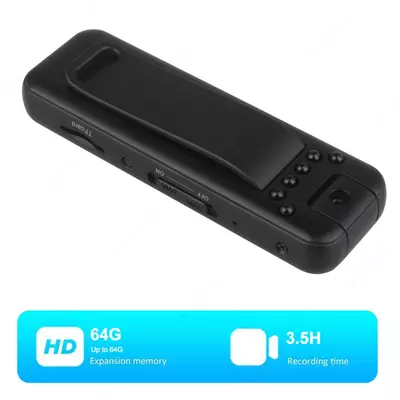 Мини боди камера Full HD с ночным*видением. 8mpx mini / bodi kamera body Камера наблюдения