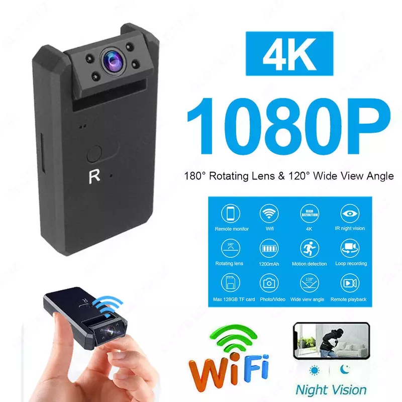 Tungi ko'rinishga ega Full HD 1080P Mini videokamera. Toshkentdagi yashirin kamera