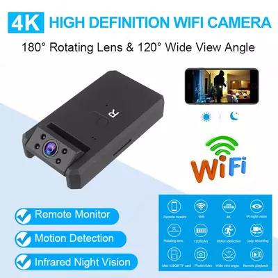 WiFi Мини боди видео камера Full HD 1080P с ночным видением. Body Camera- Bodi kamera. Скрытая камера в Ташкенте Только в розницу