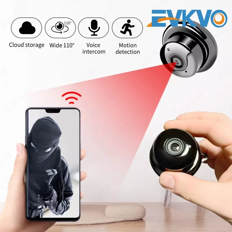 IP Wifi Мини камера Full HD online mini kamera + ночная съемка