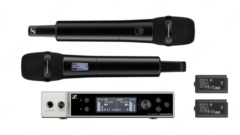 Sennheiser Ikkita qo‘l mikrofoniga ega raqamli ikki kanalli simsiz radio tizimi EW-DX 835-S SET (Q1-9 diapazoni)