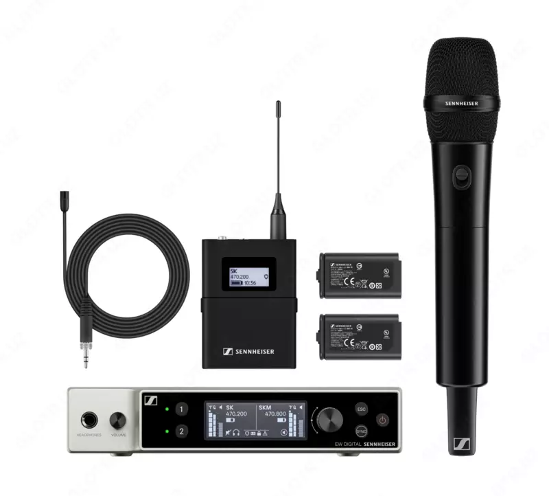 Sennheiser Raqamli ikki kanalli simsiz kombo-radiotizim EW-DX MKE 2 / 835-S SET (диапазон Q1-9)