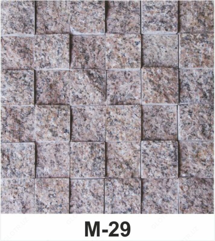 мозаика из гранита желтау