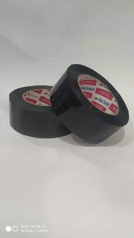 Клейкая лента цветная черный 4