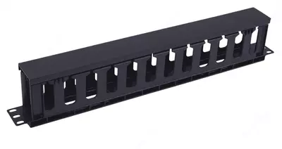 Кабельный органайзер с крышкой 1U