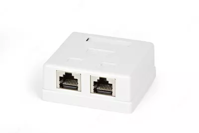 2 Портовая накладная сетевая розетка FTP Cat5e