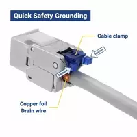 Разъем RJ45 8P8C Cat6A FTP с зажимом для кабеля VDT-systems