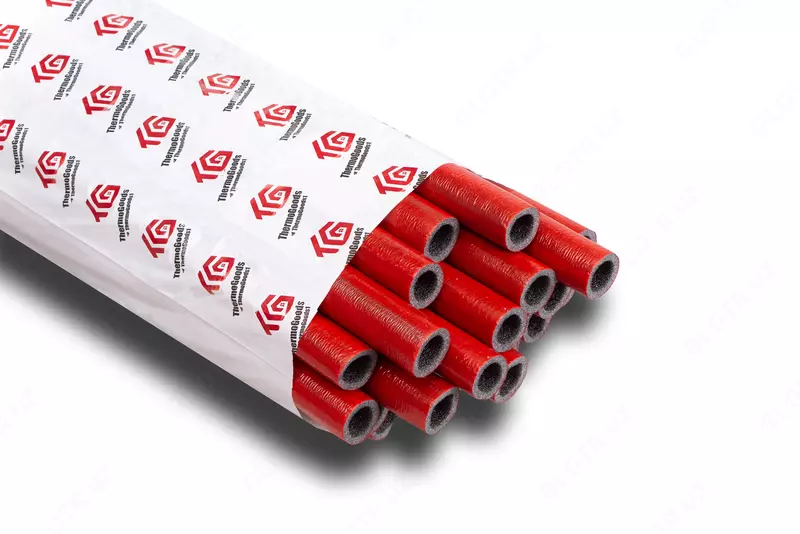 Quvurlar uchun issiqlik izolyatsiyasi qizil va ko'k