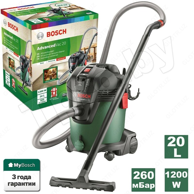 Пылесос для влажной и сухой очистки Bosch AdvancedVac 20