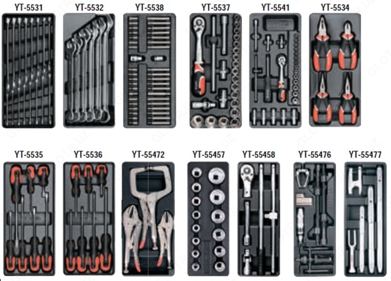  Yato asbobi YT-55293 bilan xizmat ko'rsatish shkafi - 