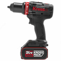 Дрель-шуруповерт KRESS BL KU124 20V 63Нм аккумуляторная с двумя 4А батареями  6А зарядкой и кейсом