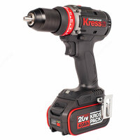   Дрель-шуруповерт KRESS BL KU124 20V 63Нм аккумуляторная с двумя 4А батареями  6А зарядкой и кейсом