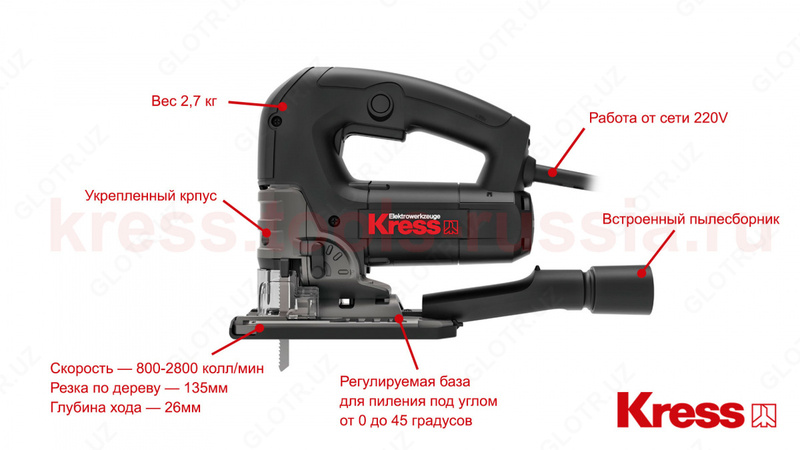 Лобзик KRESS KU472 720Вт электрический - OOO "BEST-TOOLS"
