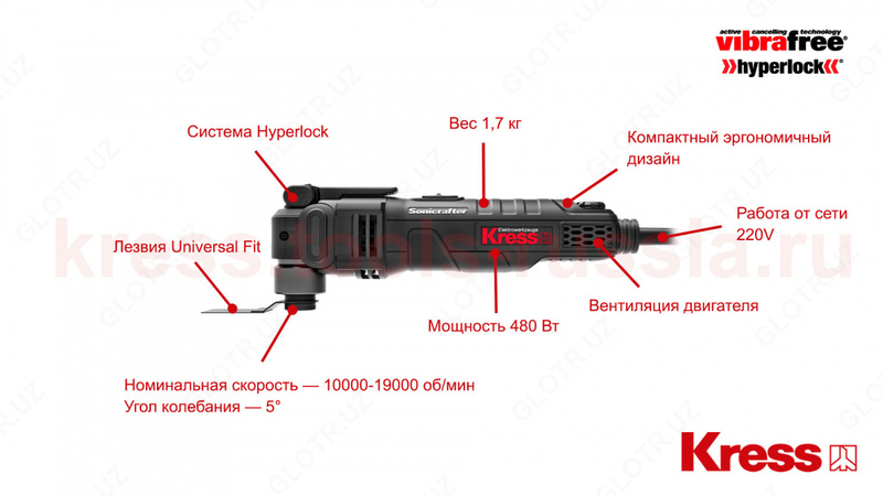   Tamirlash vositasi (kop funktsional vosita) KRESS KU680 480W elektr