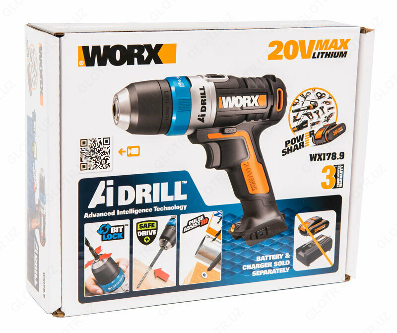 OOO "BEST-TOOLS" - Дрель-шуруповерт аккумуляторная WORX AiDrill WX178.9