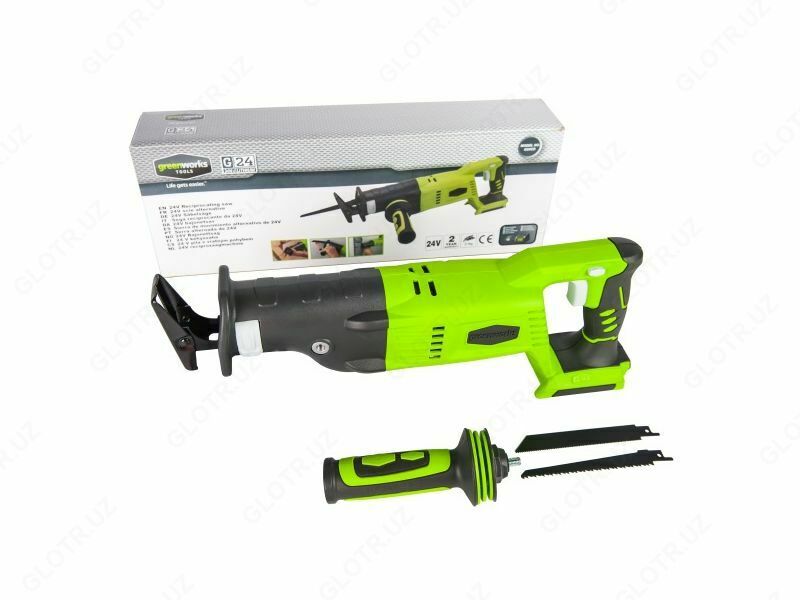  Пила сабельная аккумуляторная GreenWorks GD24RS 24V бесщеточная без АКБ и ЗУ  арт. 1200407 Оптом и розница
