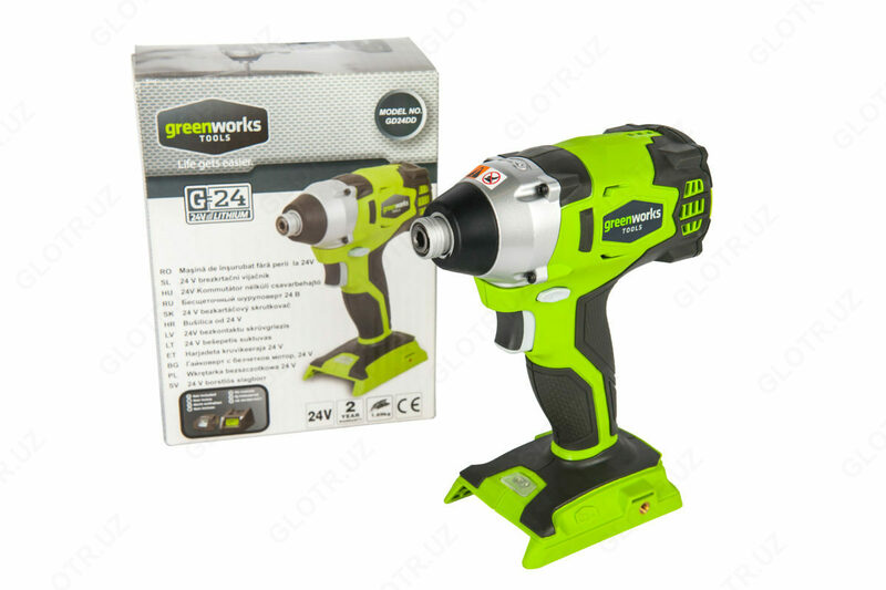  Винтоверт ударный аккумуляторный Greenworks GD24ID3 24V бесщеточный без АКБ и ЗУ  арт. 3802807 - 