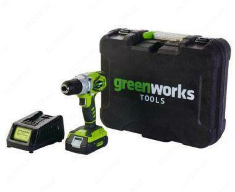 Дрель-шуруповерт аккумуляторная Greenworks G24DDK2 24V c АКБ 2 А.ч и ЗУ в кейсе  арт. 3702807