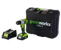 Дрель-шуруповерт аккумуляторная Greenworks G24DDK2 24V c АКБ 2 А.ч и ЗУ в кейсе  арт. 3702807