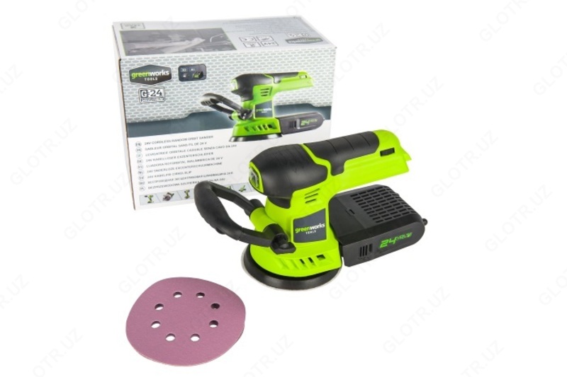  Шлифмашинка аккумуляторная Greenworks 24V (G24ROS)  арт. 3100107 Оптом и розница