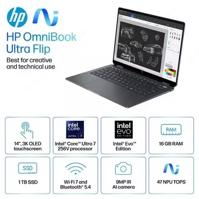 13 365 000 so'm / dona HP OmniBook X Flip 14-fm0023dx noutbuk