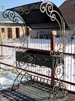 Мангал с козырьком