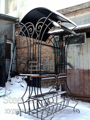 Мангал с козырьком