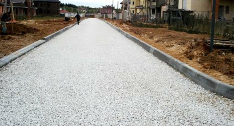 Устройство основания из щебня - от 15 000 сум