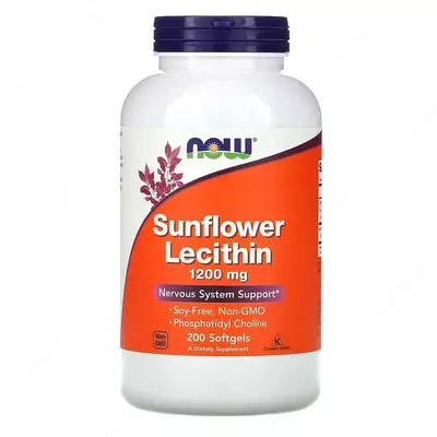 Летицин подсолнечный Now Foods Sunflower Lecithin 1200 мг