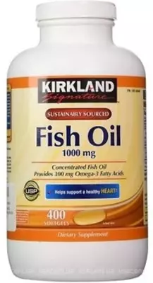 Рыбий жир 1000мг. Kirkland Signature Fish Oil 1000 мг